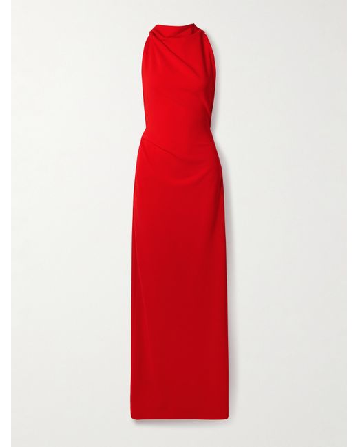 Proenza Schouler Twisted Open-back Crepe Gown
