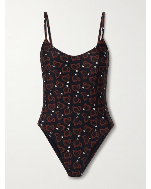 Matteau Net Sustain The Scoop Floral-print Recycled Swimsuit