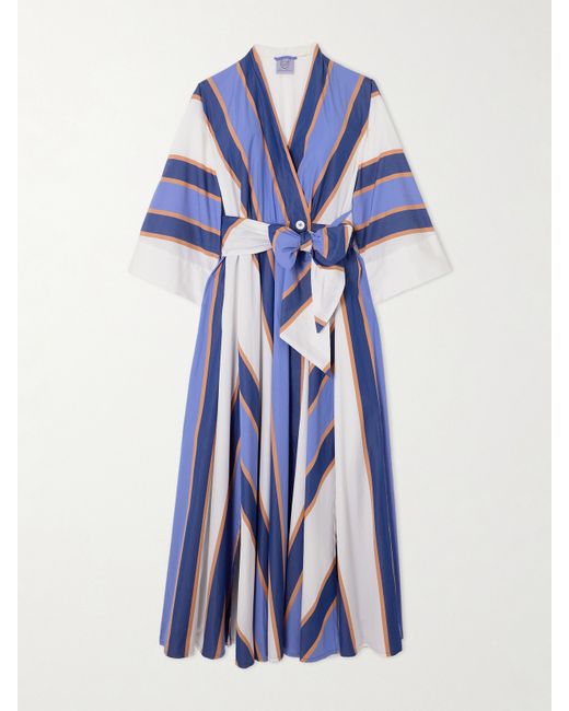 Thierry Colson Almudena Striped Cotton-poplin Maxi Dress