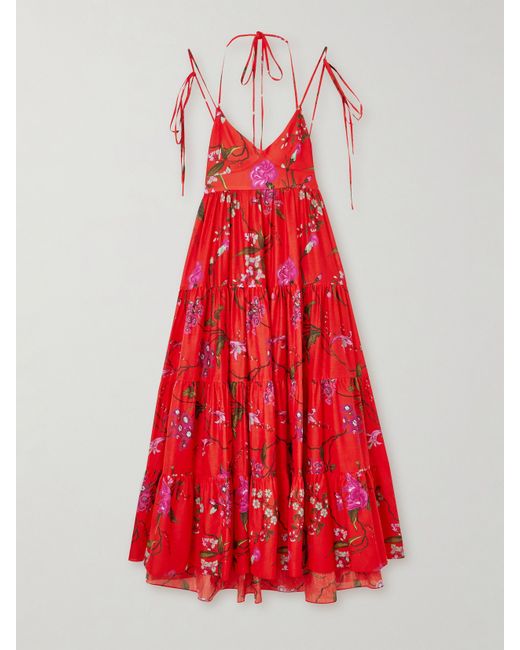 Erdem Floral-print Cotton-poplin Maxi Dress