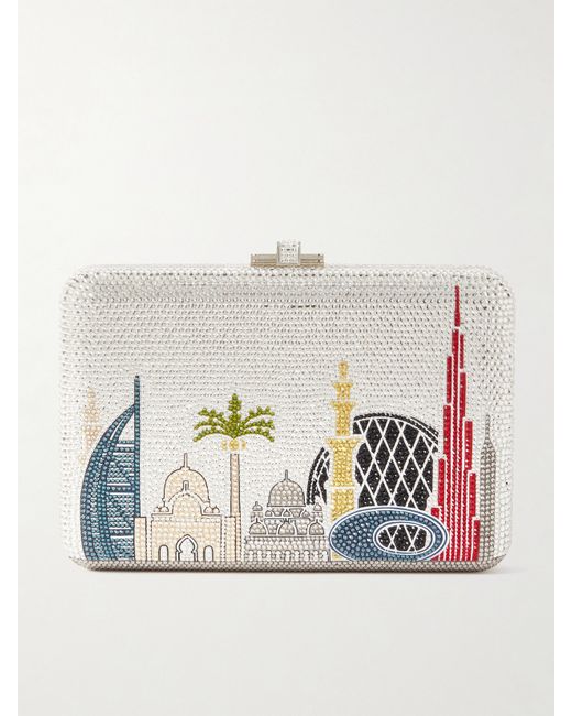 Judith Leiber Couture Dubai Skyline Crystal-embellished tone Clutch