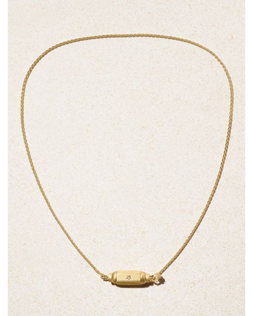 Marie Lichtenberg Micro Coco Locket 18-karat Diamond Necklace