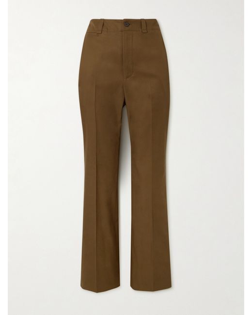 Saint Laurent Cotton-drill Straight-leg Pants