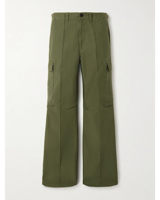 Re/Done Military Cotton Wide-leg Pants Army