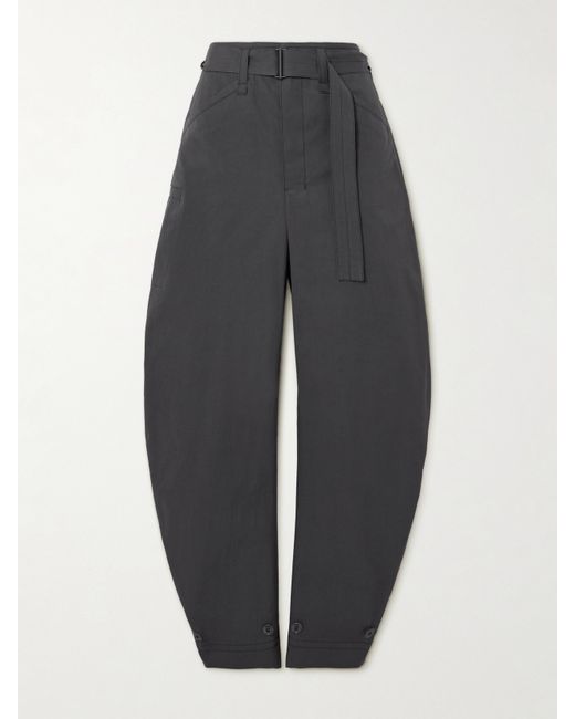 Lemaire Belted Cotton-twill Tapered Pants
