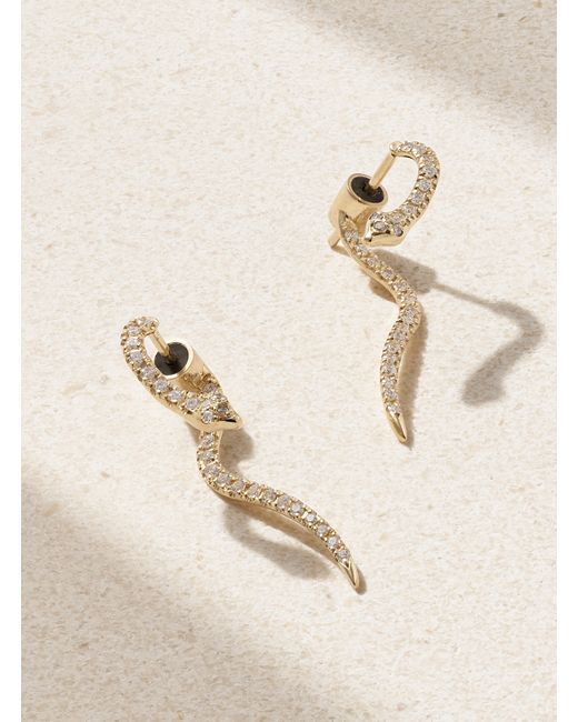 Ileana Makri Boa 18-karat Diamond Earrings