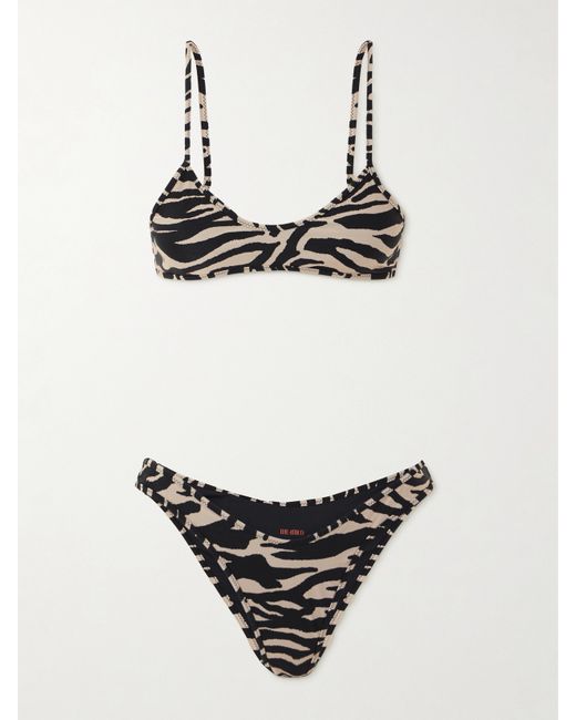 Attico Zebra-print Bikini