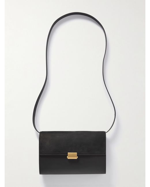 The Row Laurie Suede And Leather Shoulder Bag