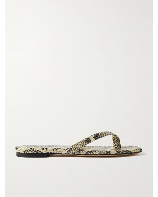 Aeyde Renee Snake-effect Leather Sandals Snake print