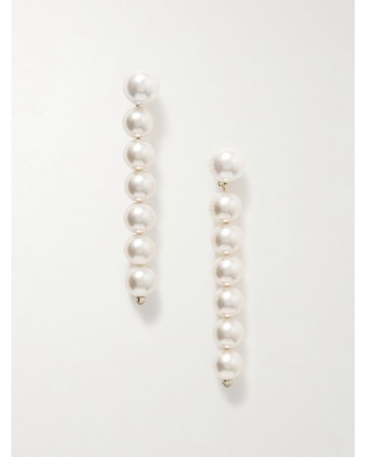 Magda Butrym Gold-plated Faux Pearl And Crystal Earrings