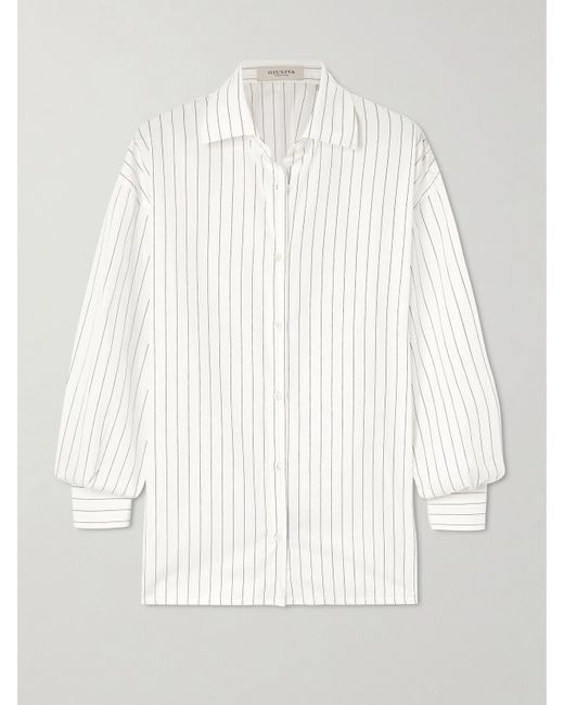 Giuliva Heritage Celia Pinstriped Cotton-poplin Shirt
