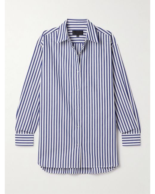 Nili Lotan Yorke Striped Cotton-poplin Shirt