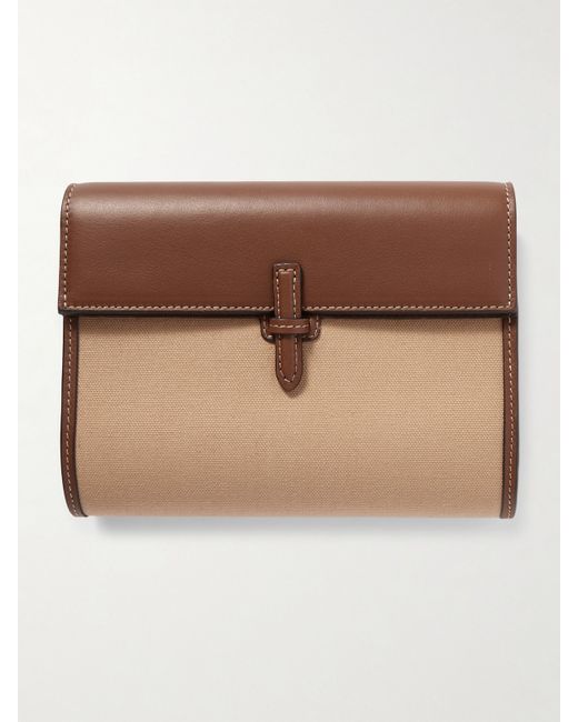 Hunting Season Leather And Canvas Clutch