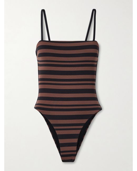 Matteau Net Sustain Petite Square Striped Recycled Swimsuit
