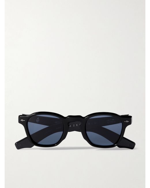 Jacques Marie Mage Round-frame Acetate And Silver-tone Sunglasses