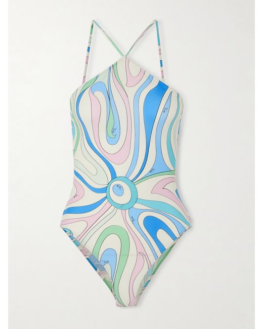 Pucci Printed Halterneck Swimsuit