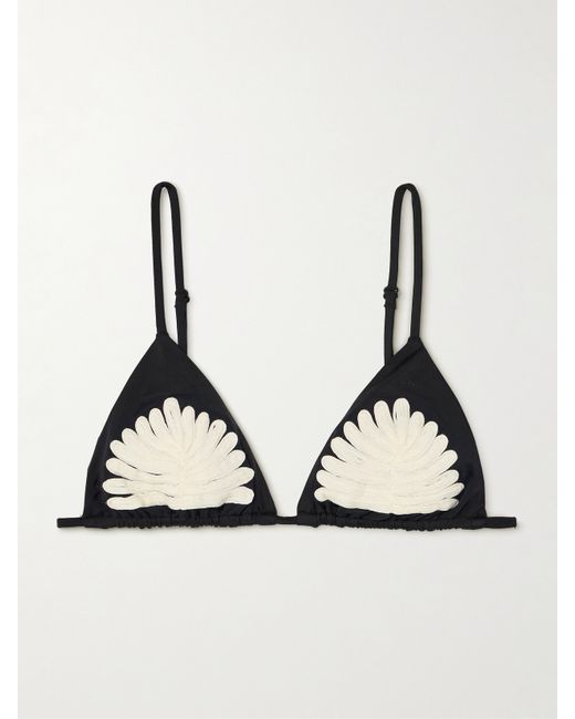 Johanna Ortiz Visionary Arts Embroidered Triangle Bikini Top