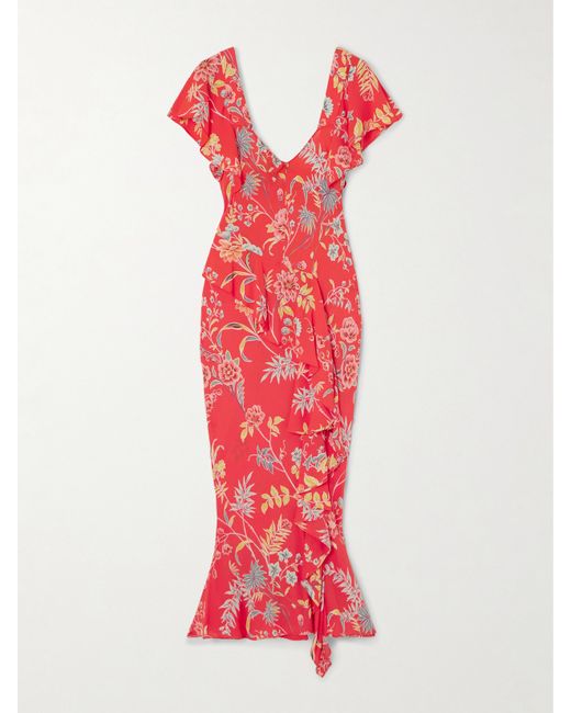 Etro Floral-print Crepe Midi Dress