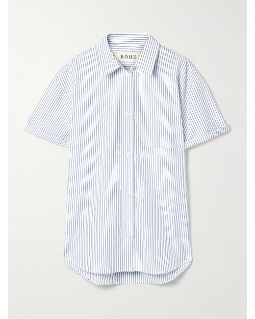Róhe Striped Cotton-poplin Shirt