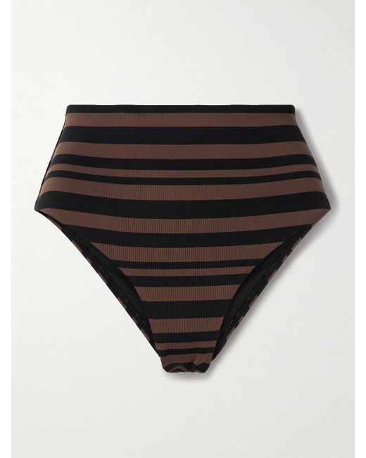 Matteau Net Sustain The High Waist Striped Recycled Bikini Briefs