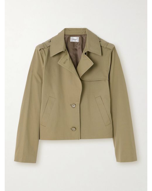 Frame Cropped Cotton-gabardine Jacket