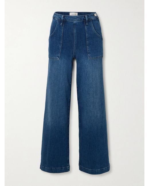 Frame Francoise High-rise Wide-leg Jeans Dark denim