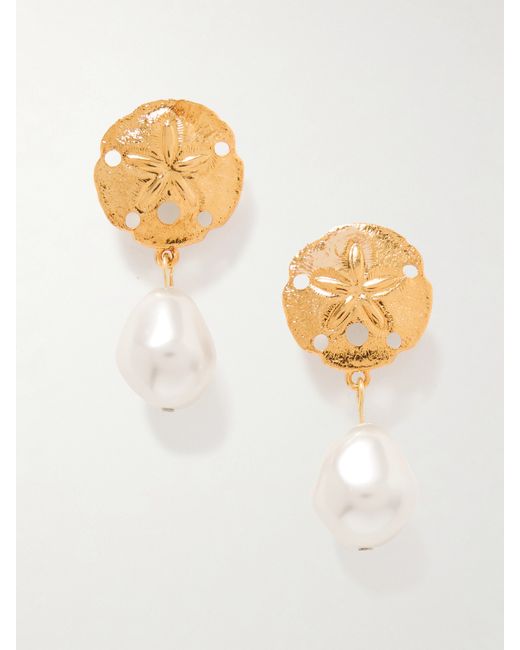 Jennifer Behr Anguilla plated Faux Pearl Earrings