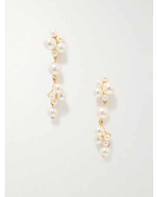 Jennifer Behr Pernilla Gold-plated Faux Pearl Earrings
