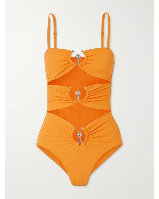 Christopher Esber Cutout Embellished Swimsuit