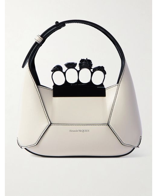 Alexander McQueen Jewelled Mini Embellished Leather Tote