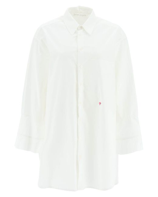 Palm Angels Shirt Dress With Bell Sleeves