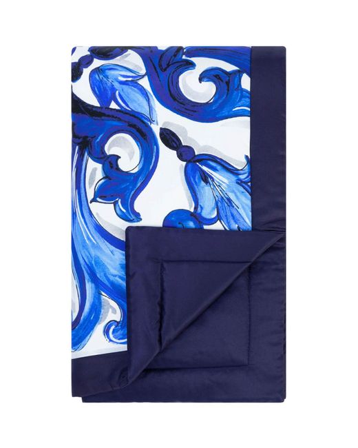 Dolce & Gabbana Printed Silk Quilted Blanket