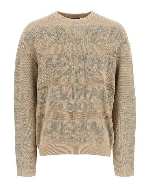 Balmain Oversized Cotton Logo Sweater