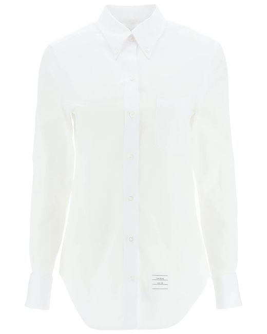 Thom Browne Logo-Patch Long-Sleeved Shirt