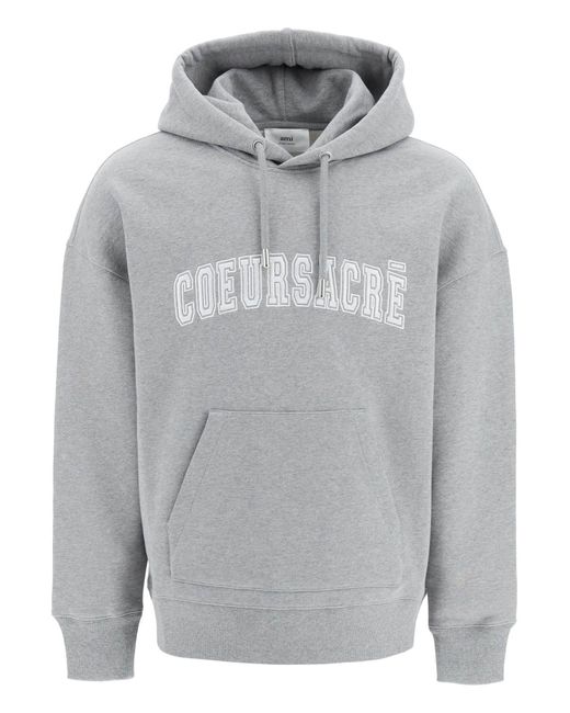 AMI Alexandre Mattiussi Hoodie With Lettering Embroidery