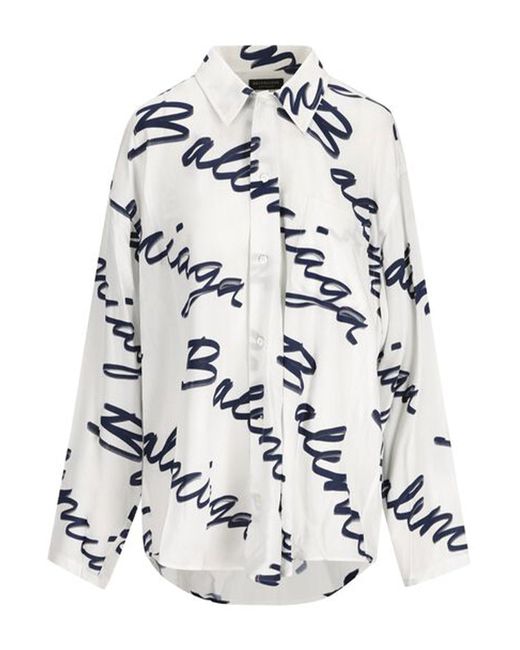 Balenciaga Minimal Scribble Large Fit Shirt