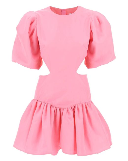 Msgm Mini Dress With Balloon Sleeves And Cut-Outs