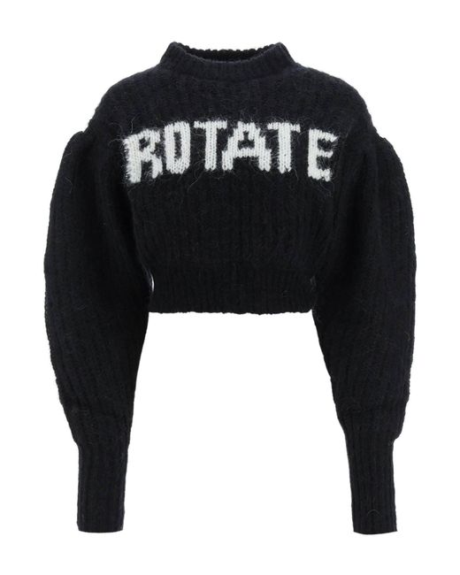 Rotate Wool And Alpaca Sweater With Logo