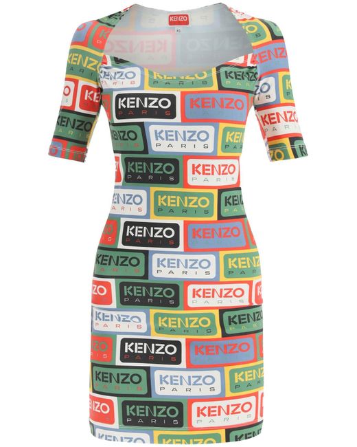 Kenzo Labels Mini Dress
