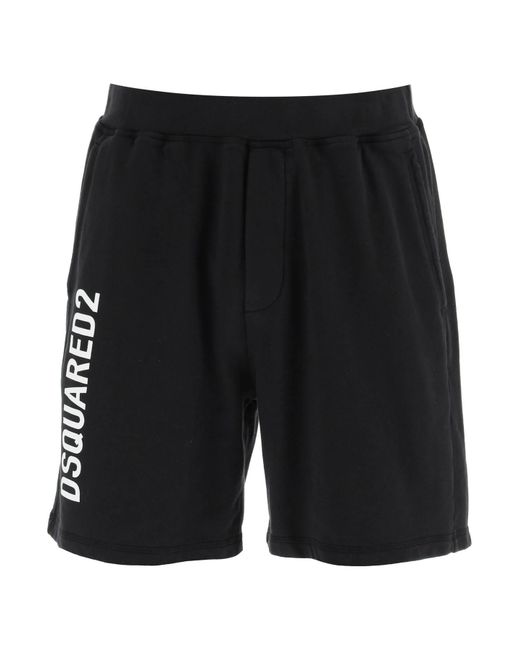 Dsquared2 Jersey Bermuda Shorts With Logo
