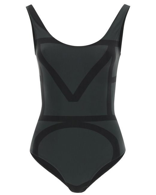 Totême One piece monogram swimsuit