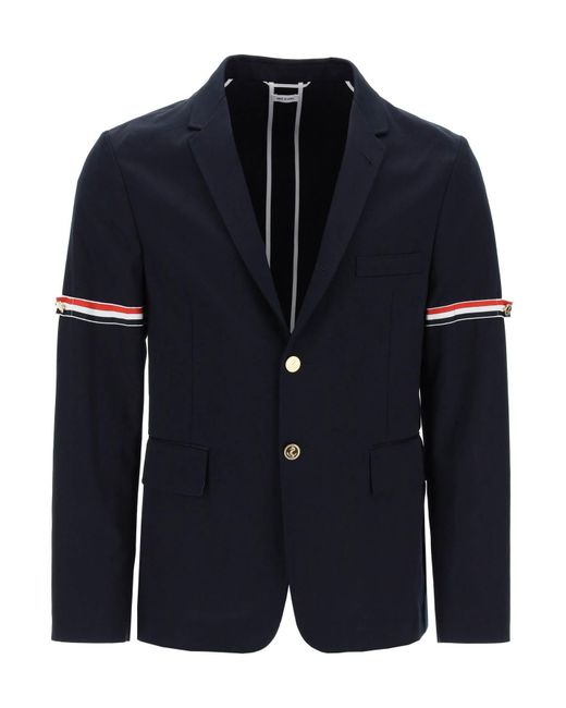 Thom Browne Deconstructed jacket with tricolor bands