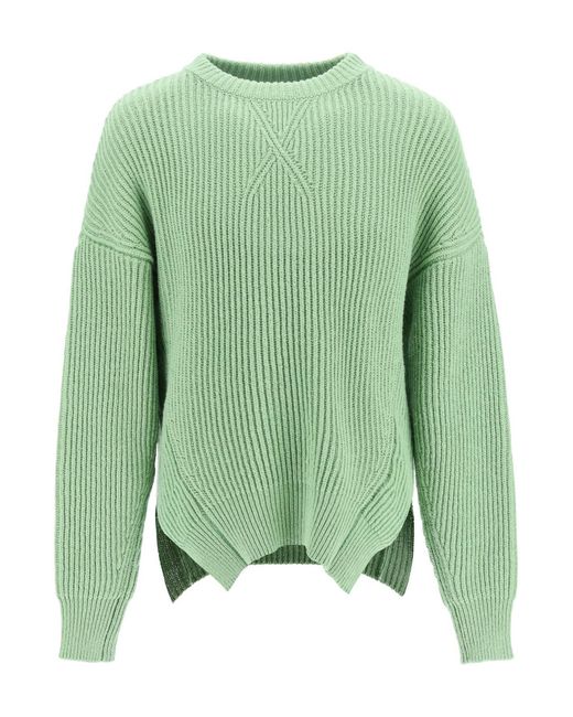 Jil Sander Ribbed Wool And Cotton Sweater