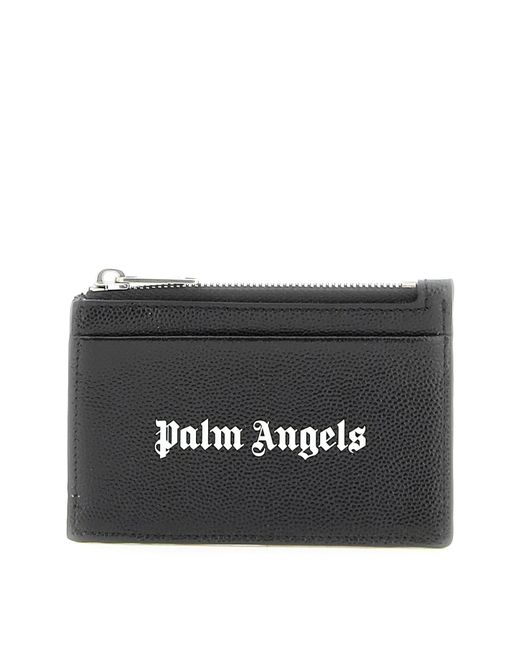 Palm Angels Leather Cardholder With Logo