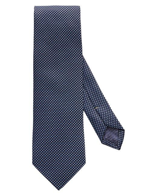 Eton Solid Silk Tie Blue