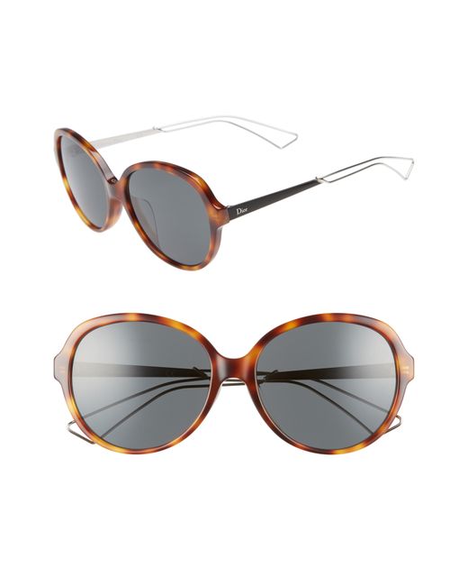 Dior Confident 58Mm Round Sunglasses