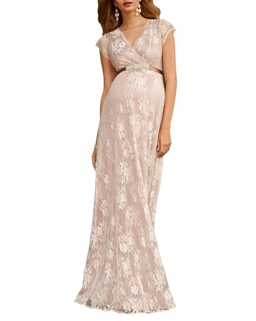 Tiffany Rose Eden Lace Maternity Gown Pink