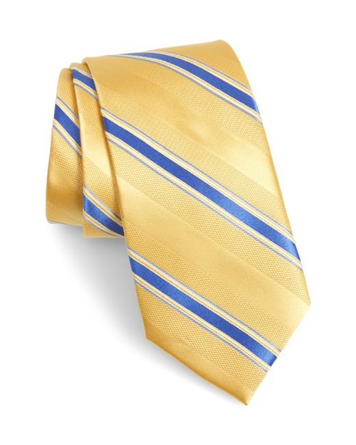 Robert Talbott Stripe Silk Tie Yellow