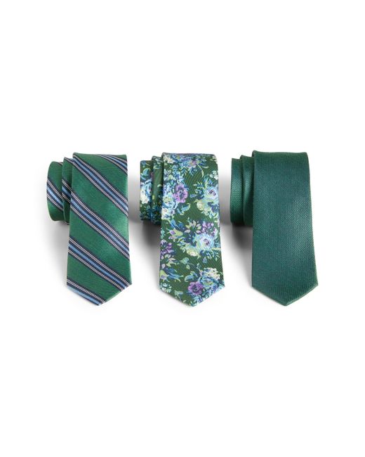 The Tie Bar Trend Set Of 3 Skinny Silk