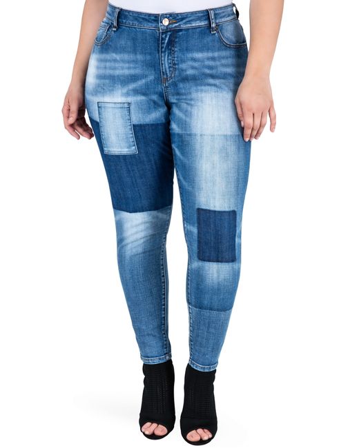 Standards & Practices Plus Isabel Colorblock Skinny Jeans